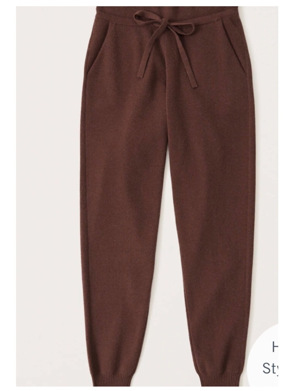 Abercrombie & Fitch Sof A&F Collection Women's Brown Drawstring Joggers Size S